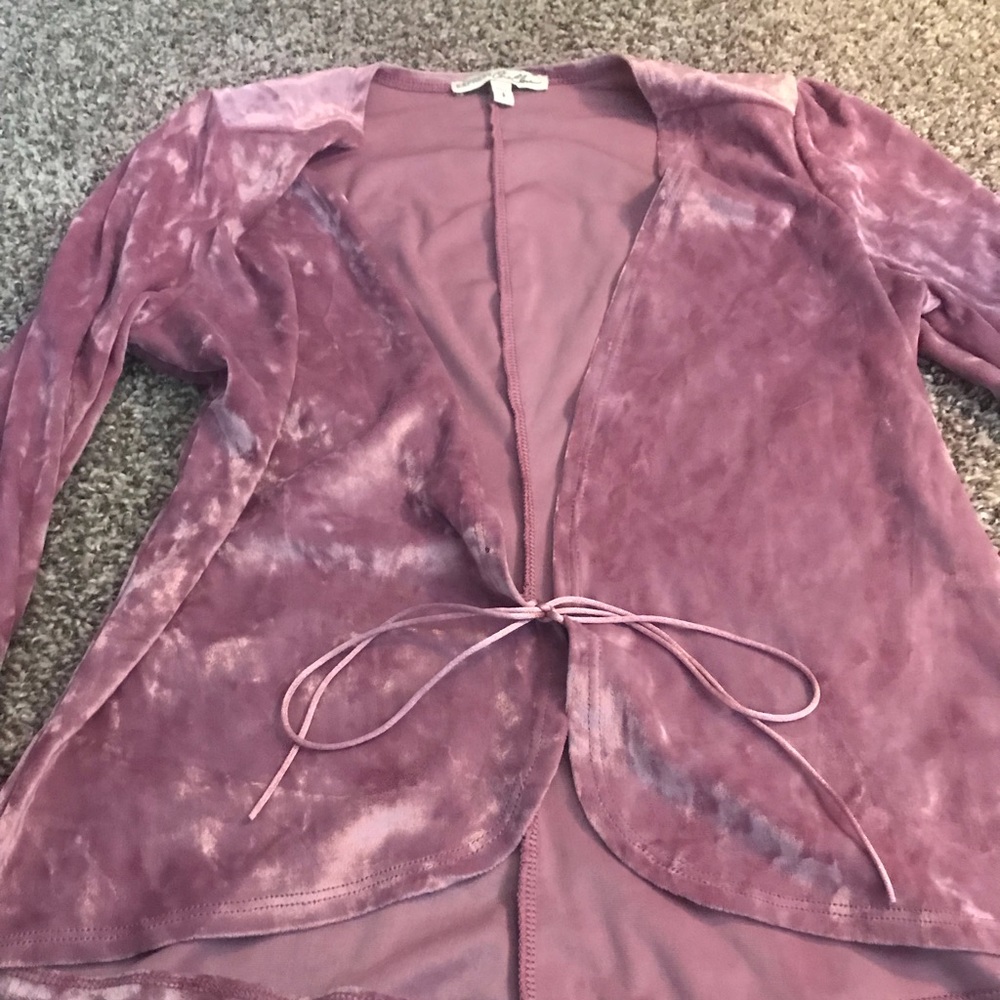 Crushed Velvet lightweight blazer style top